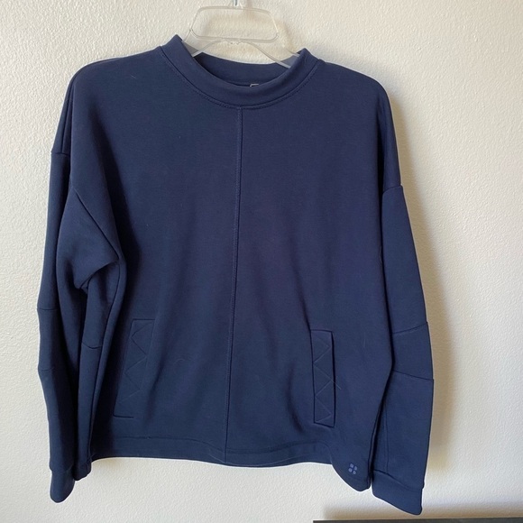 Sweaty Betty Women’s Low Tides Sweatshirt Navy Size S Activewear Athleisure - Picture 2 of 8